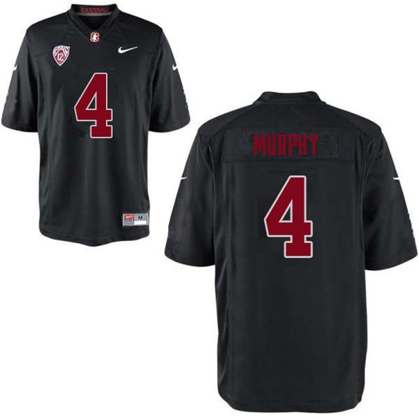 Men #4 Alameen Murphy Stanford Cardinal College Football Jerseys Sale-Black - Click Image to Close